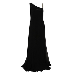 Halston Heritage Black One-Shoulder Dress